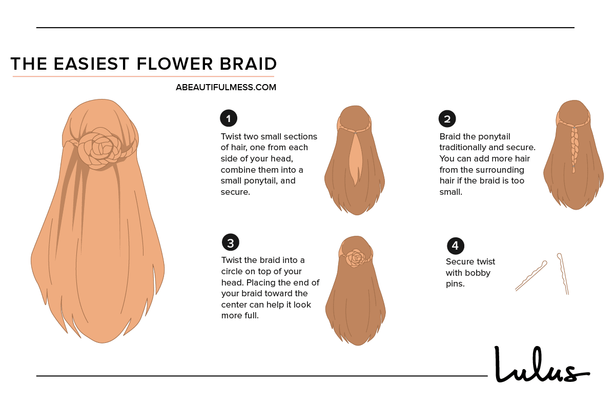 how to do an easy flower braid