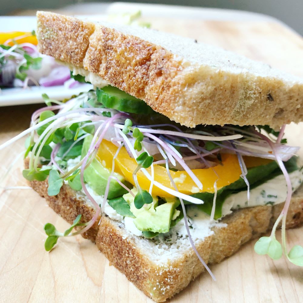healthy mother's day veggie sandwich - healthy mother's day recipes- mother's day meals