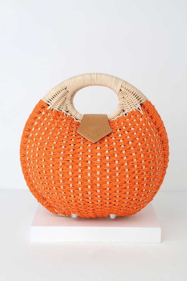 orange straw woven bag 0-list of summer essentials - wardrobe essentials - wardrobe checklist- summer capsule wardrobe - closet essentials