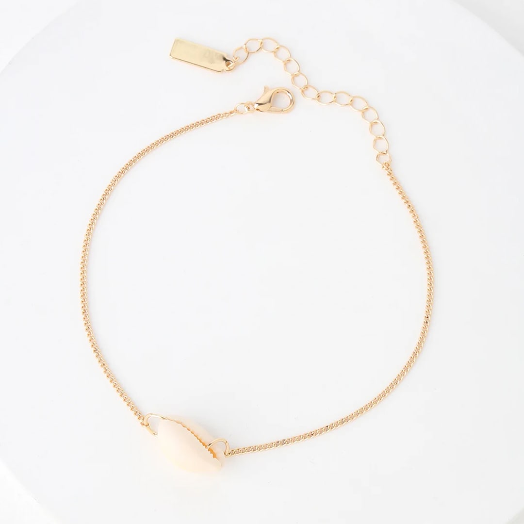 cowrie shell anklet: shell ankle bracelet