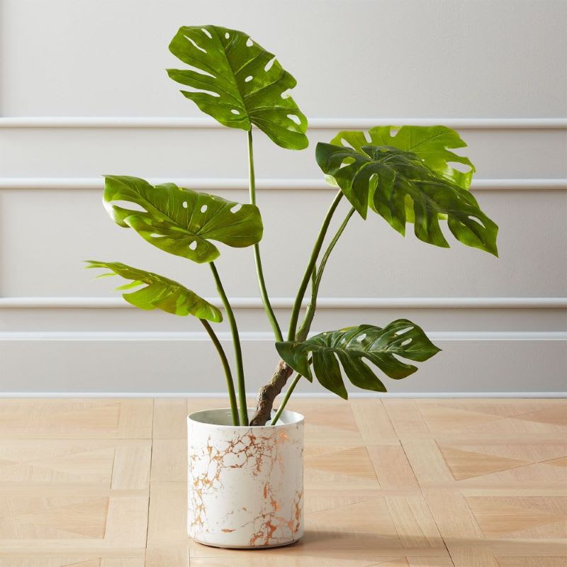 artificial monstera plant: artificial plants and trees , faux plants, faux plants indoor, faux houseplants