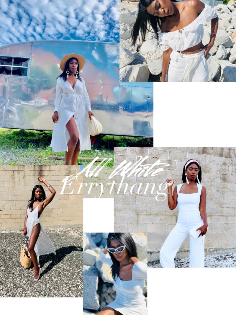 summer all white outfit