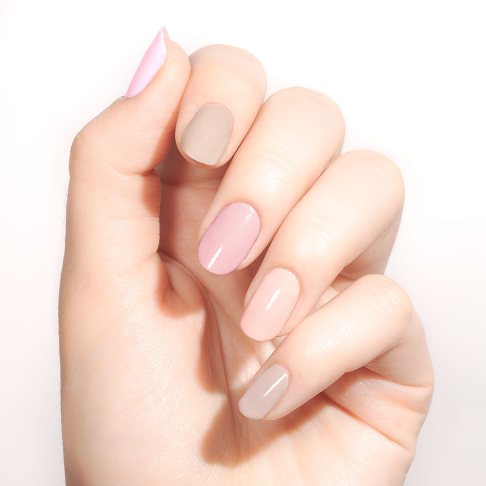 Spring Nails: Try a Pretty Blush Take on the Multi-Colored Nails Trend