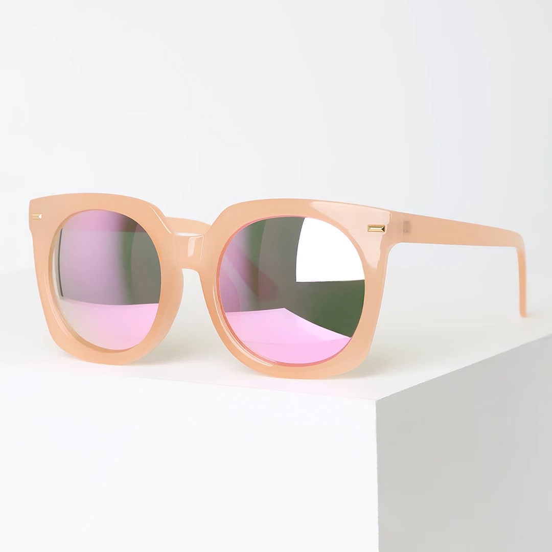 blush mirrored sunglasses