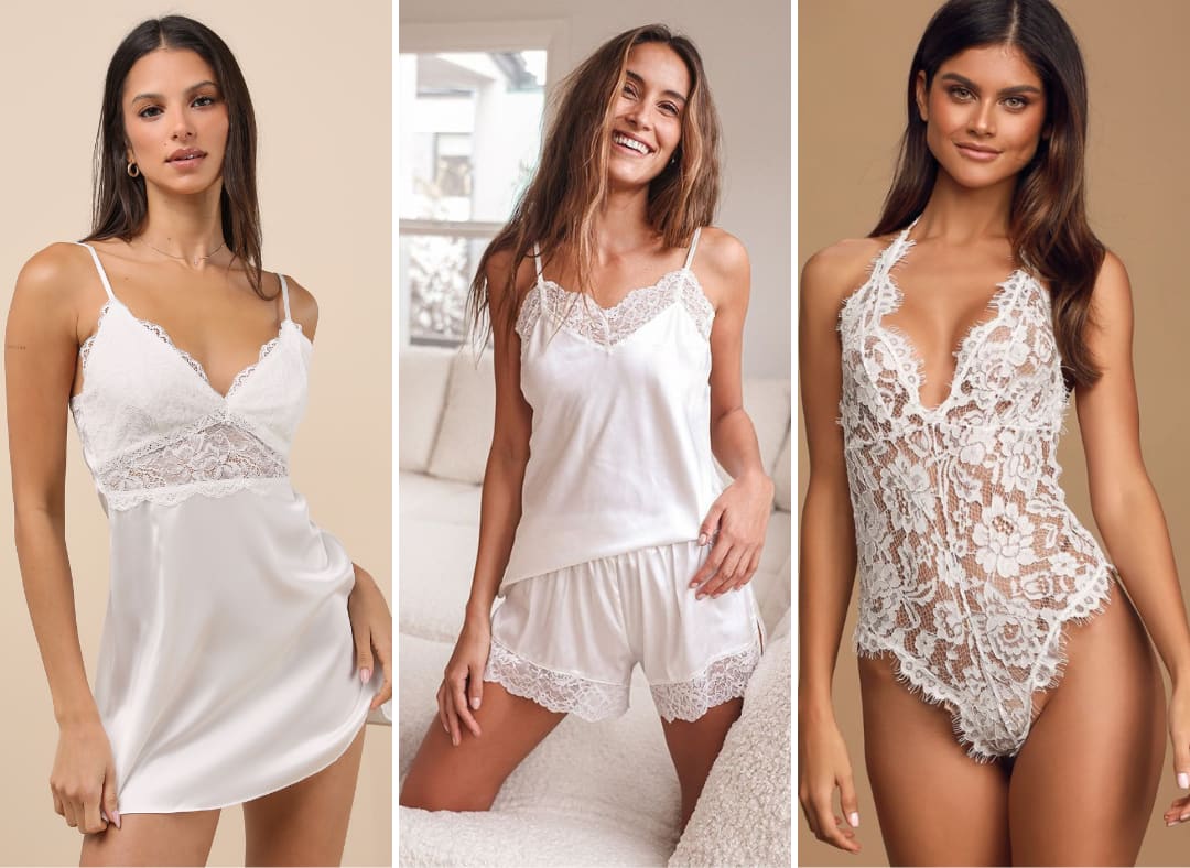 white honeymoon lingerie