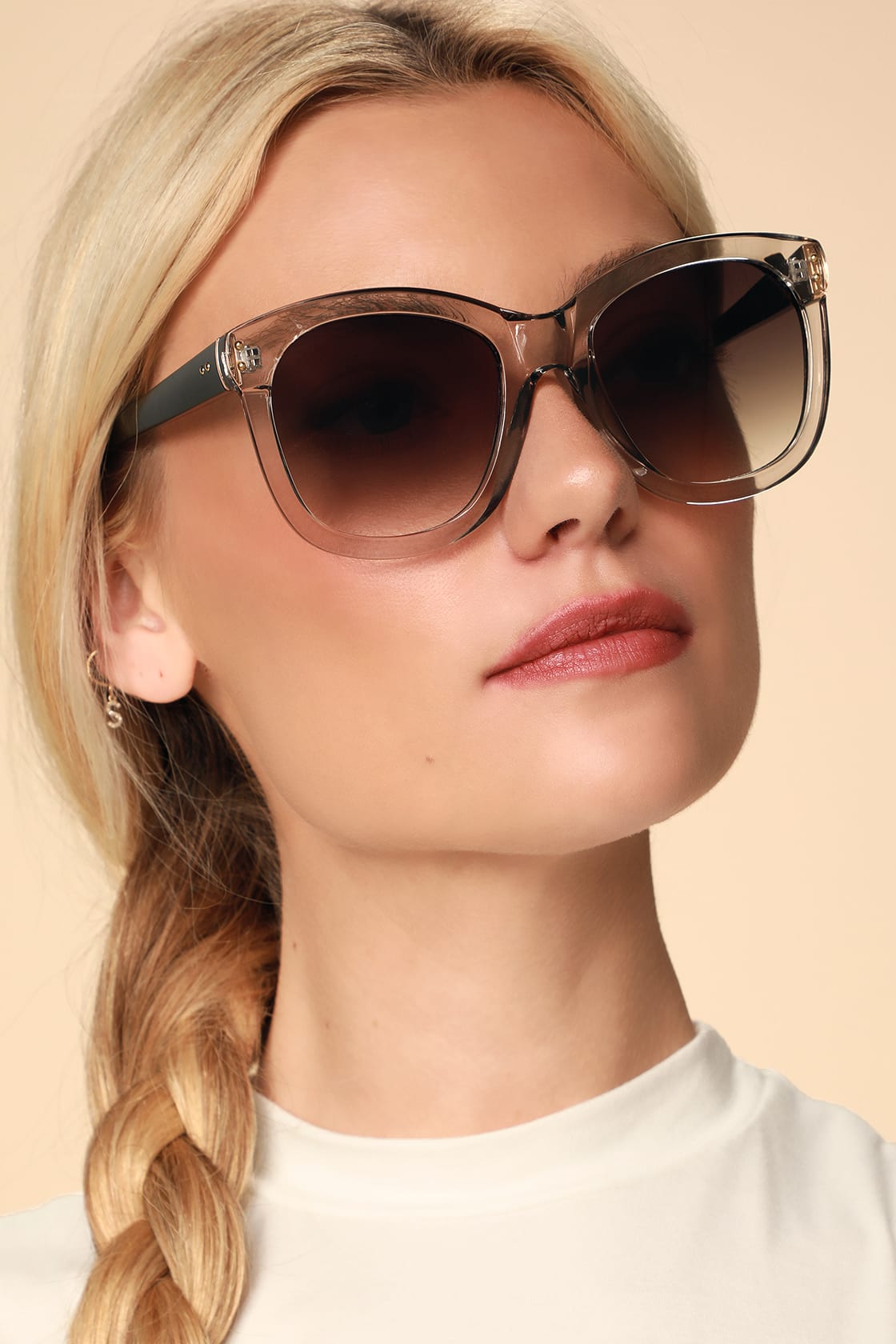 clear oversized sunglasses to show types of sunglasses