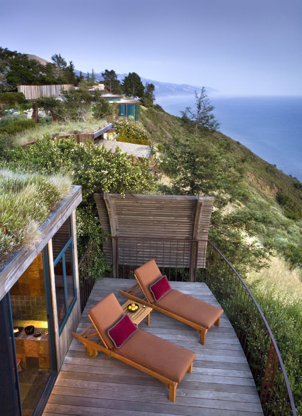 Post Ranch balcony in big sur as one of 4 luxury honeymoon destinations
