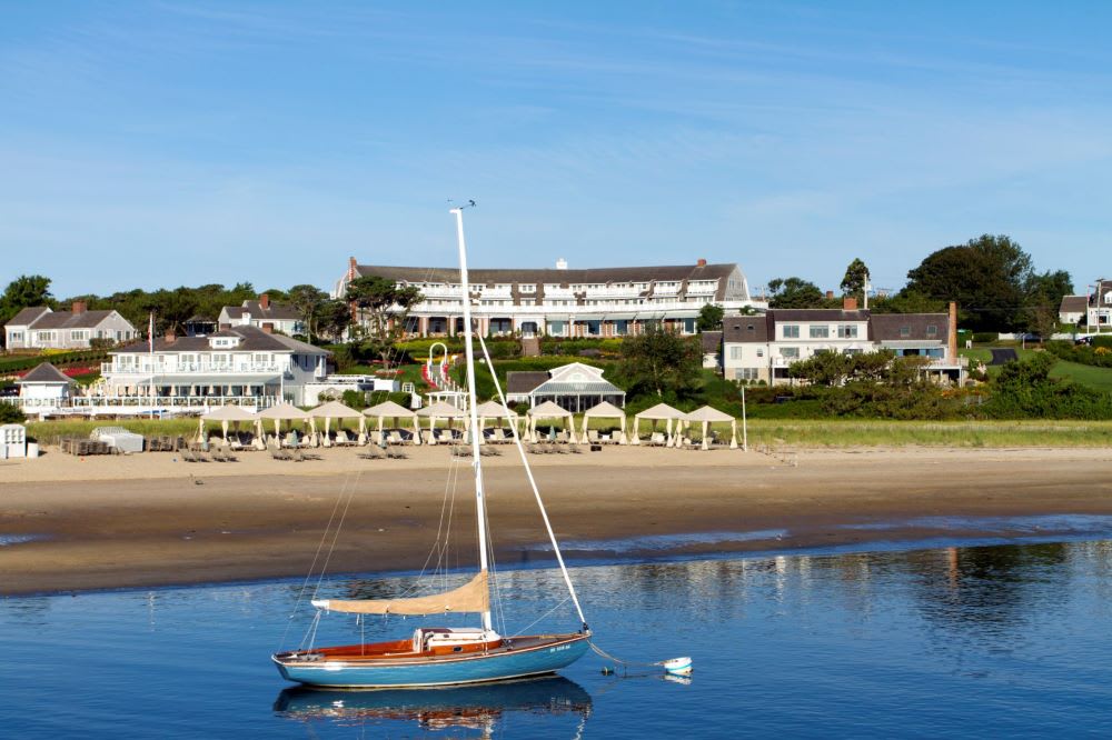 beach view of chatham bars inn with boat as one of the best east coast beaches