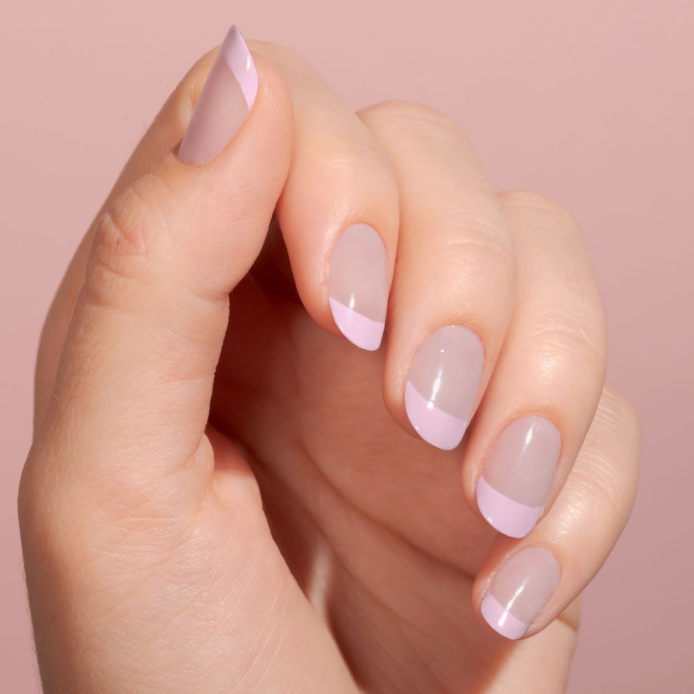 lavender nails as french manicure ideas