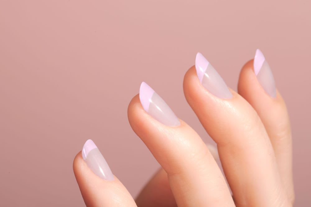 lavender french manicure nails