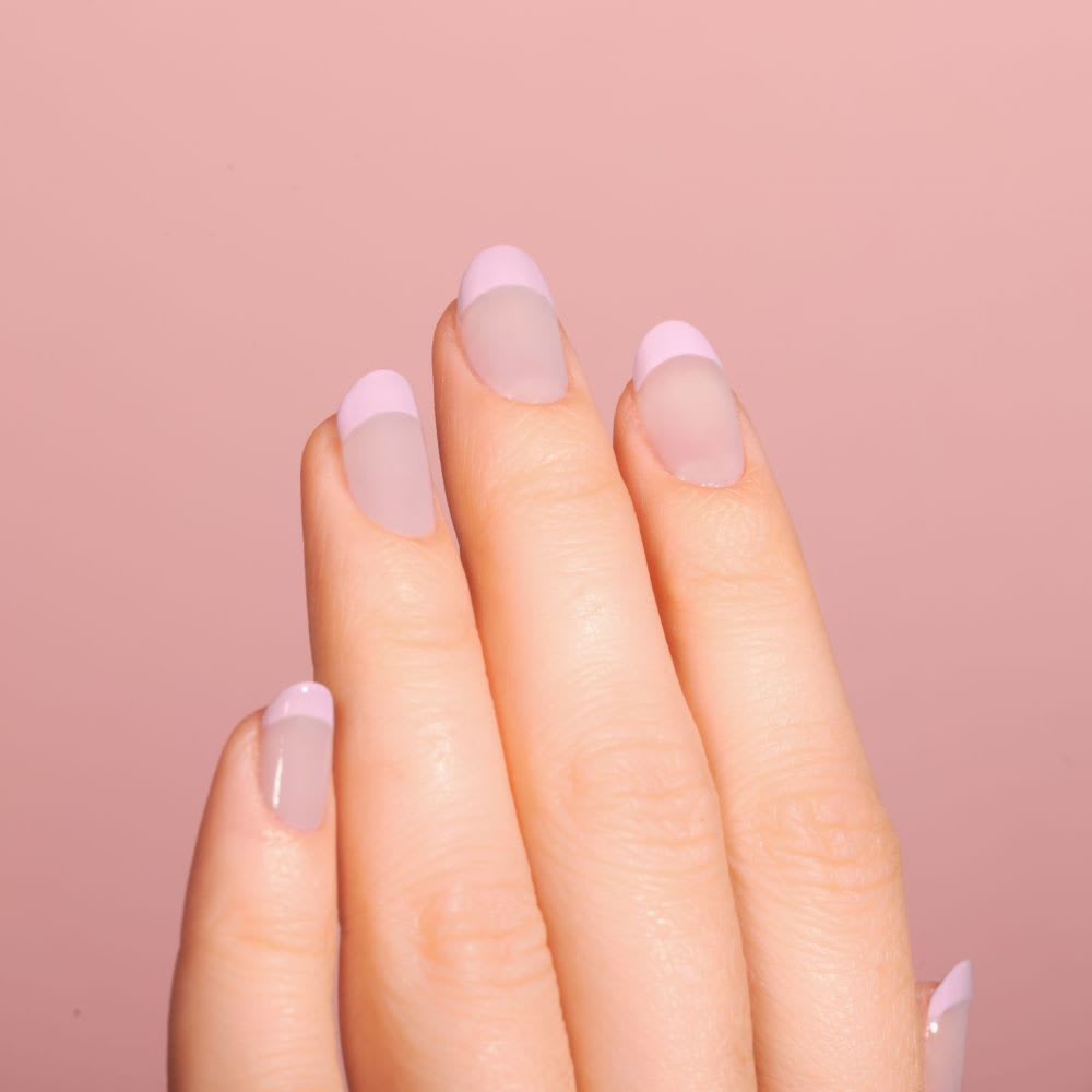 lavender french manicure 