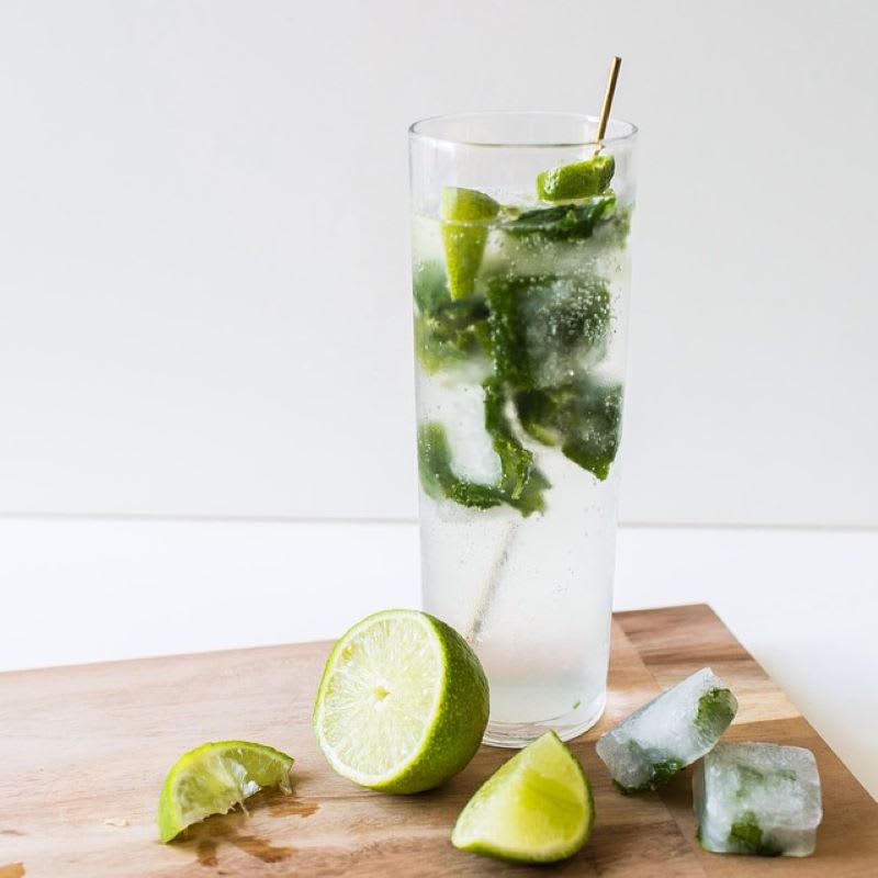 water with lime 