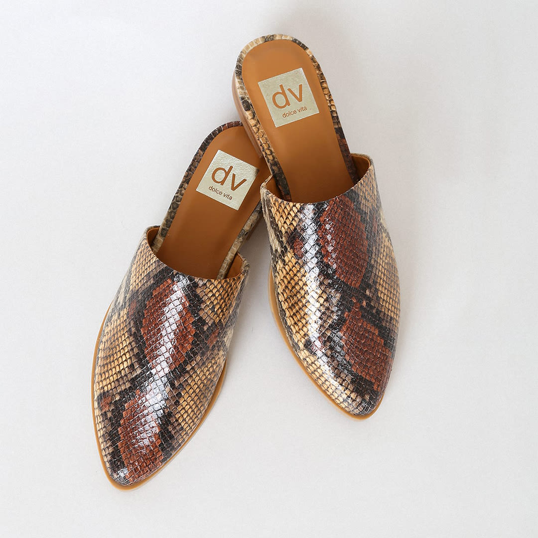 report tosh snake embossed mule