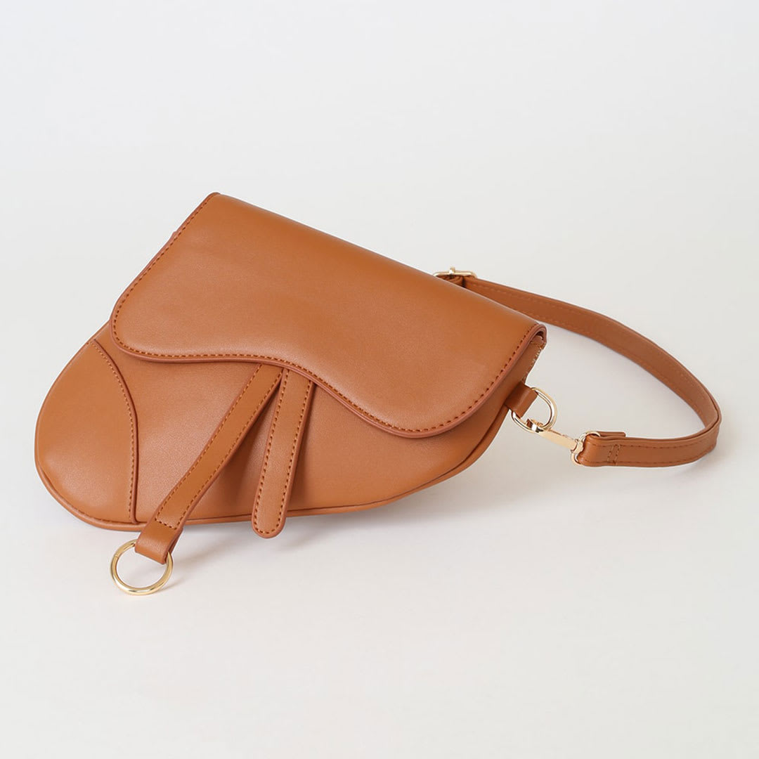 brown saddle bag