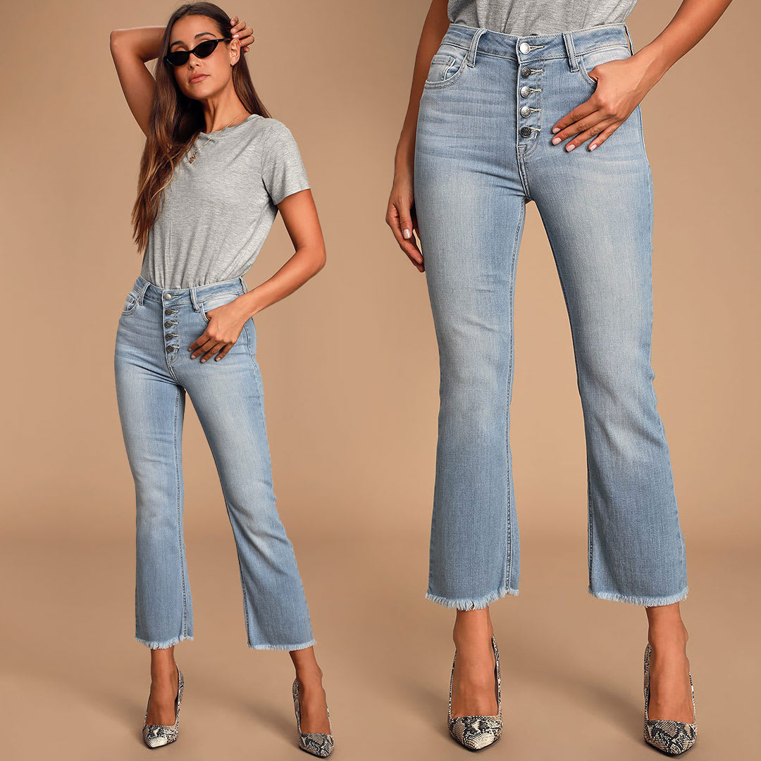 cropped flare jeans