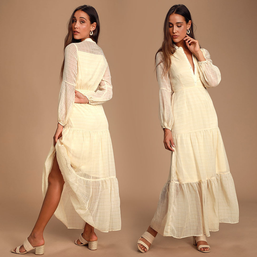 ivory modern prairie dress