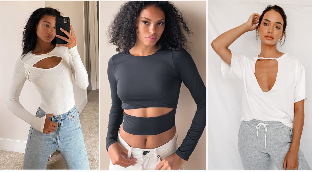 clothing with cutouts