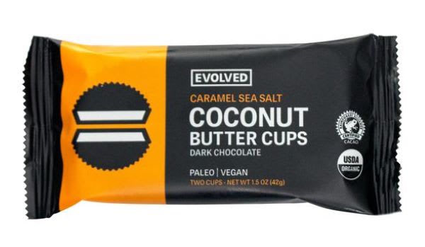 eating evolved caramel sea salt coconut butter cups