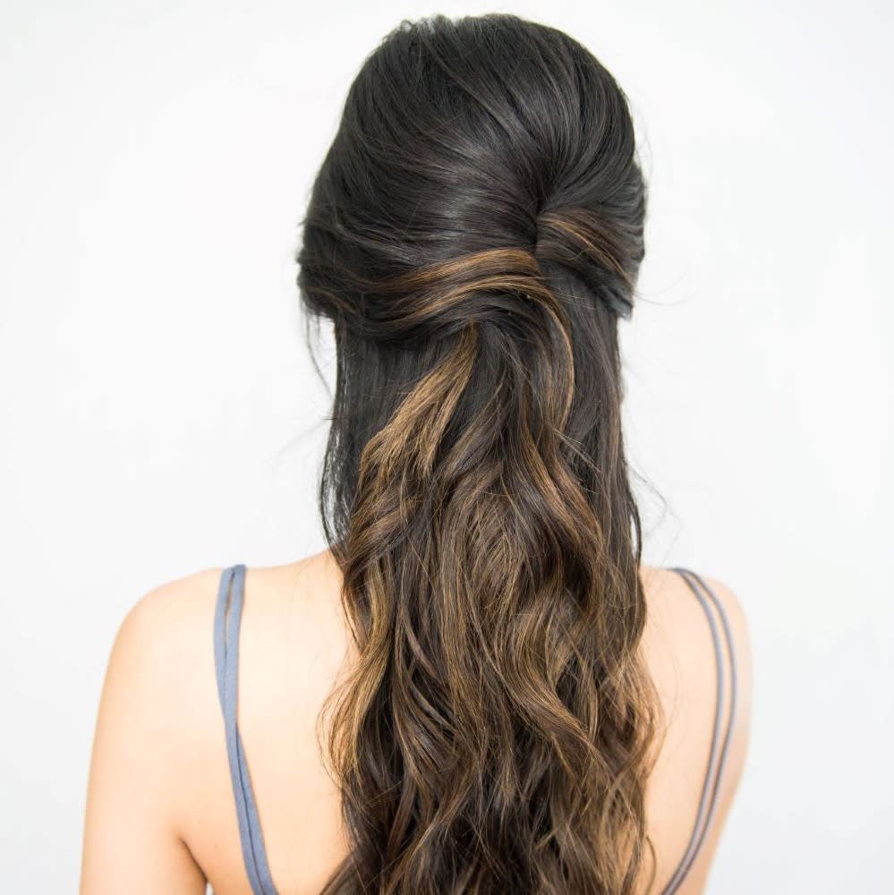 Half up Half down Bun Combo - Cute Girls Hairstyles