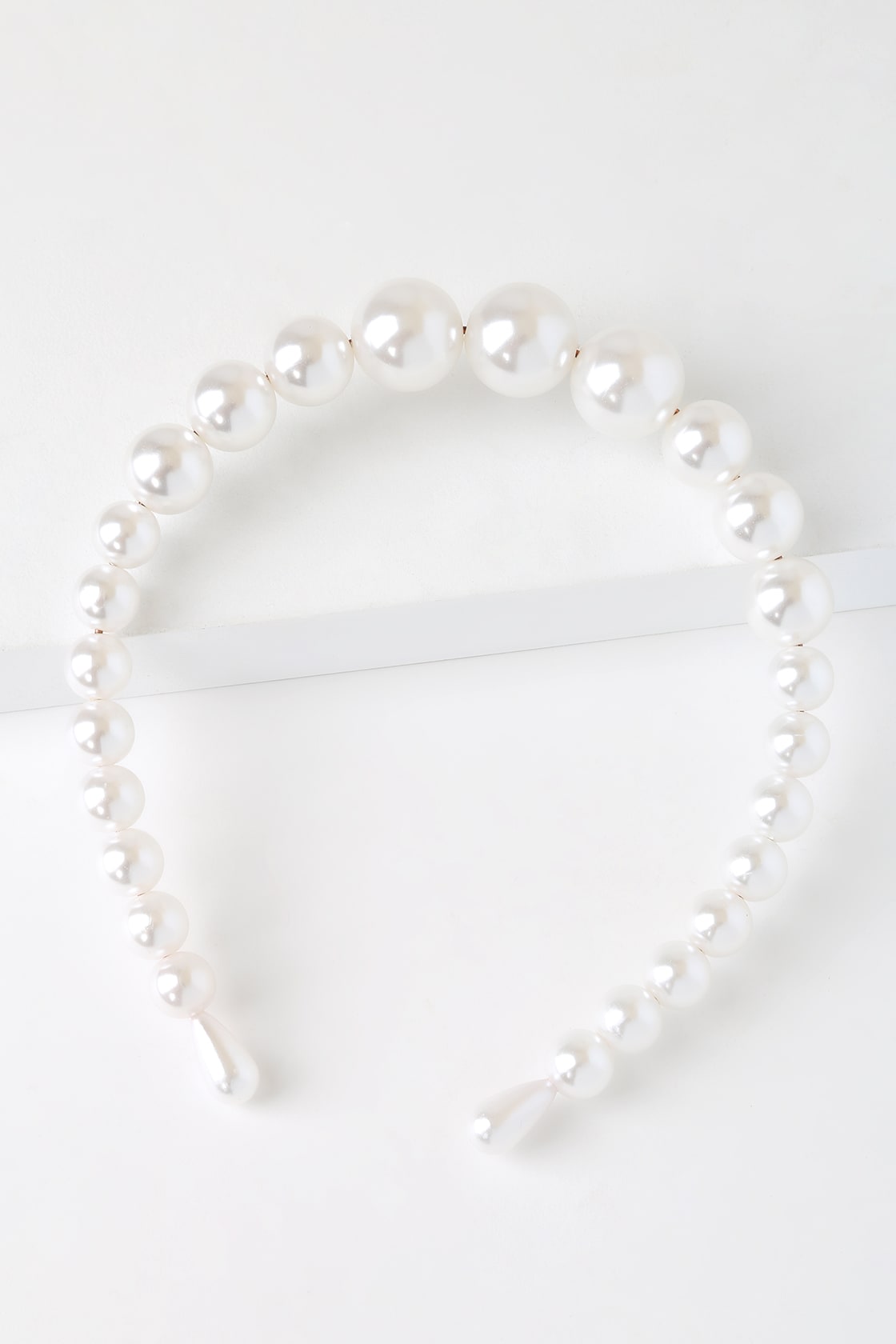pearl beaded bridal headband