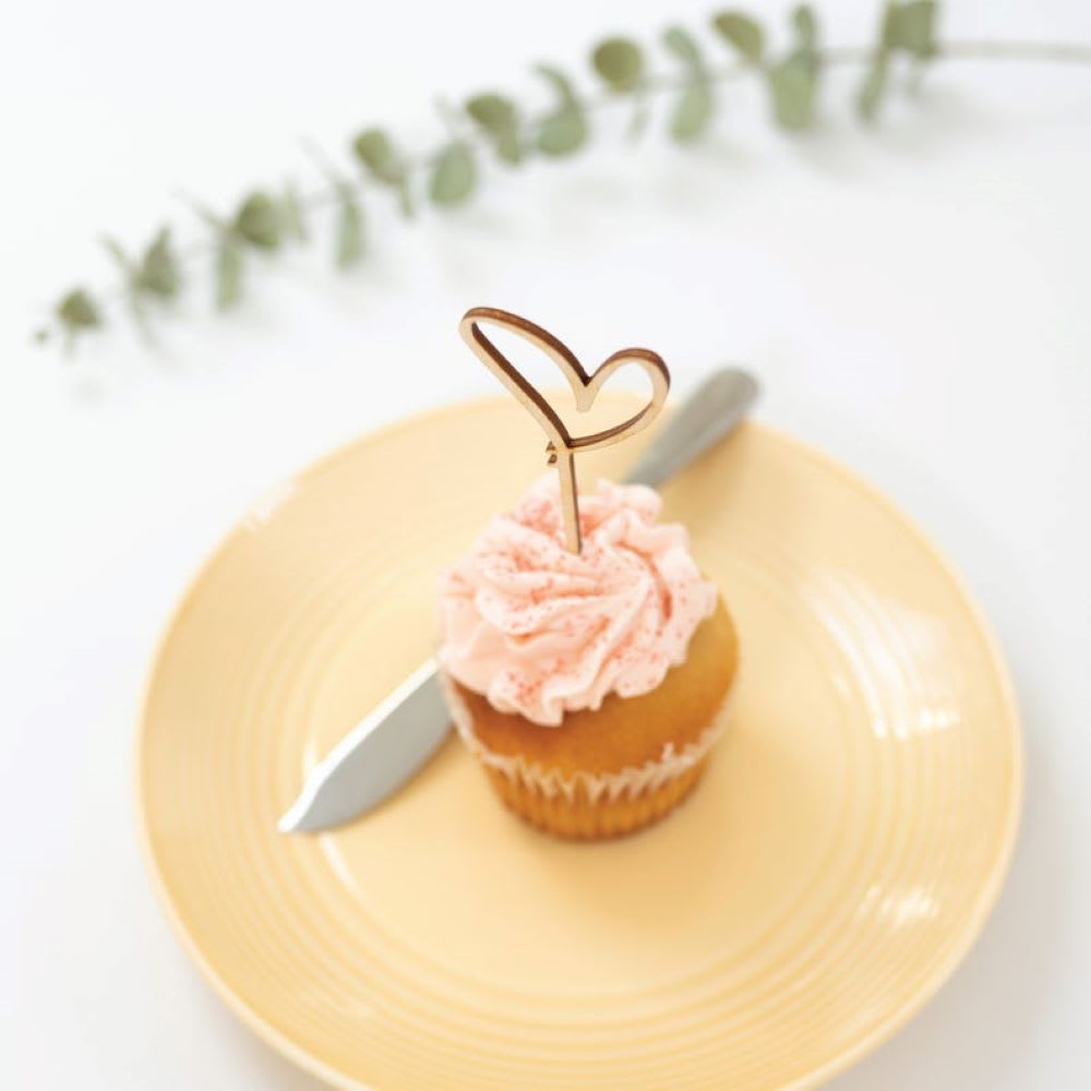 heart cupcake topper for bridal shower