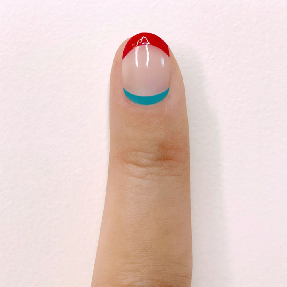 step 3 of reverse french nails tutorial