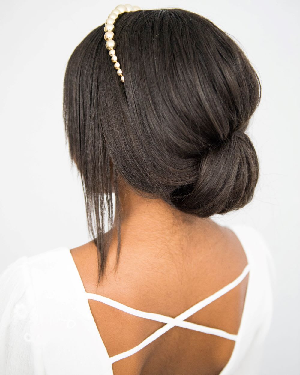 Headband Hairstyles For Brides An Easy Low Updo Perfect For