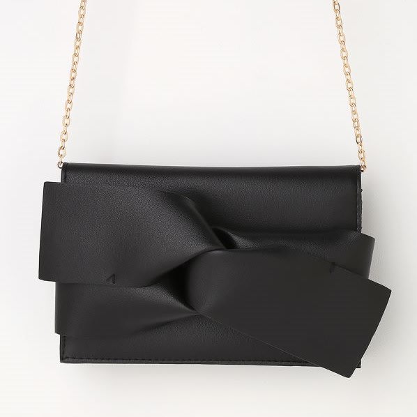 black knotted clutch