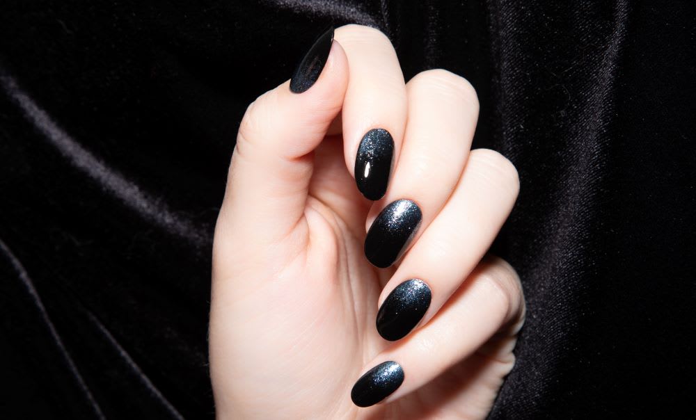 Black Sparkle Nail Wraps – So Gloss