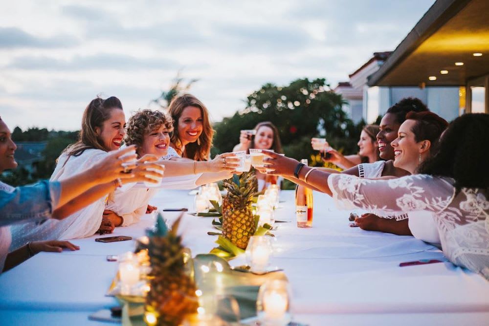 breast cancer support group toasting