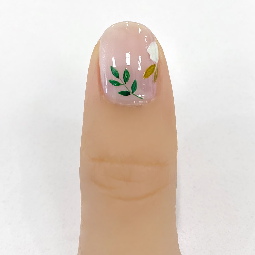 step 3 of floral fall nail designs