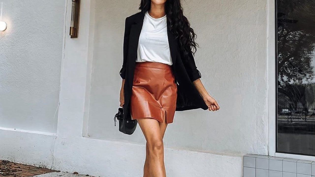 Brown Leather Dress Leather Shirt Dress Boho Dress Sexy 