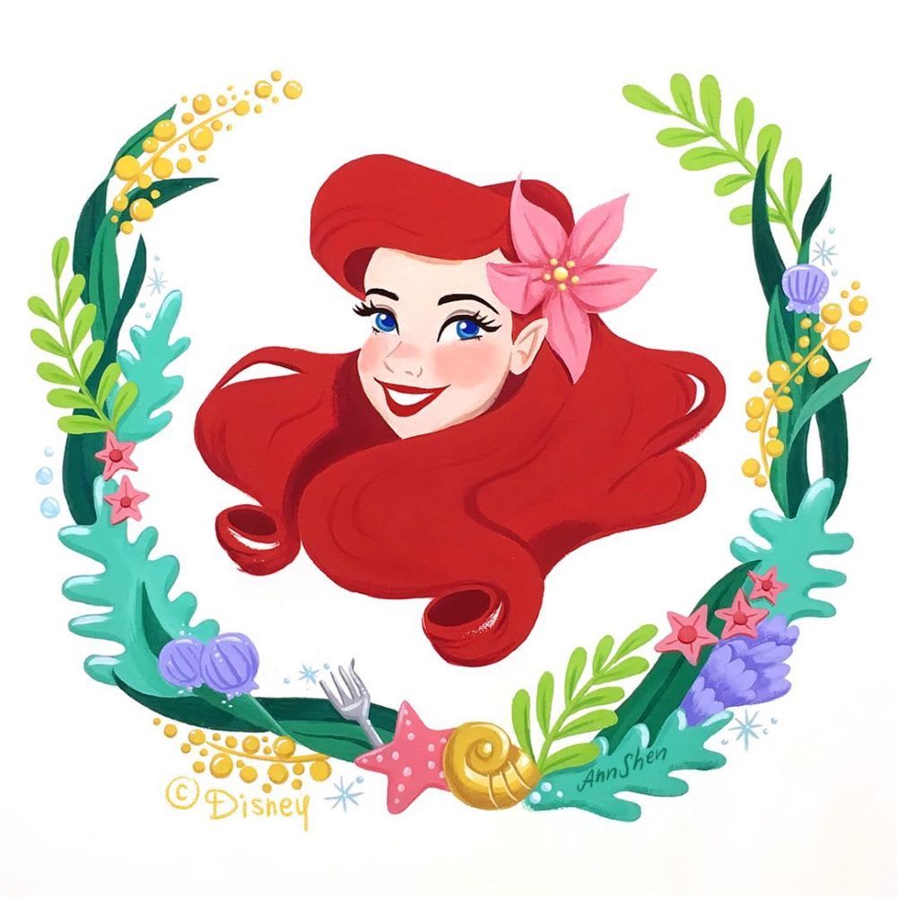 inspirational women: the little mermaid illustration