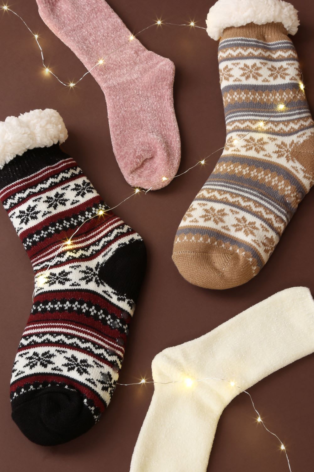 snuggly sherpa fair isle socks as cozy gifts for her