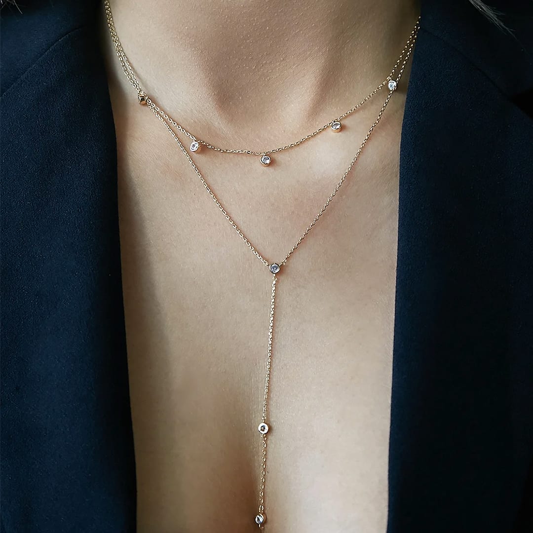 sexy gold layered necklace