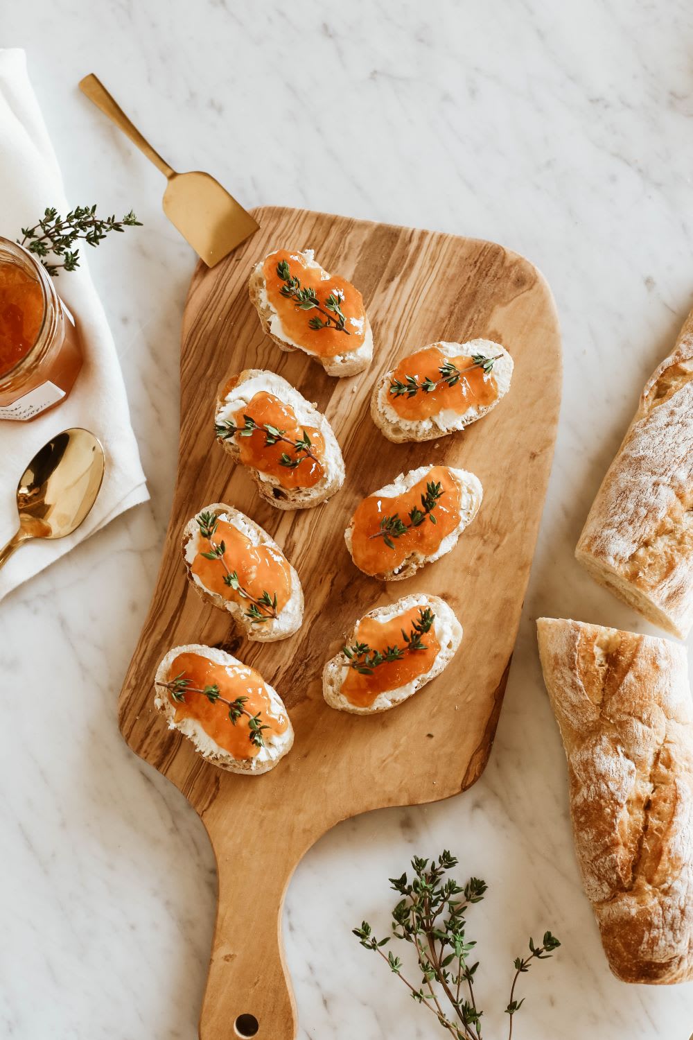 Goat Cheese Crostini Recipe Friendsgiving Food Idea Blog