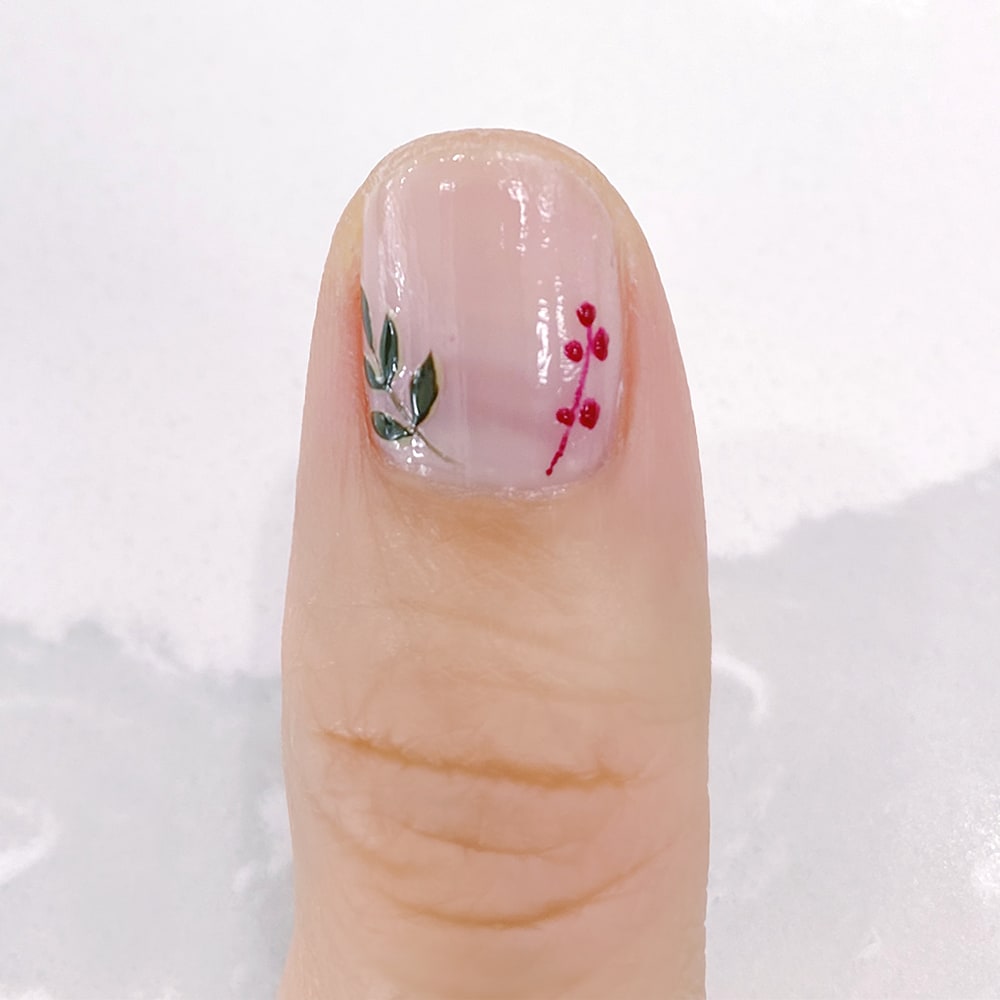 step 2 of floral nails