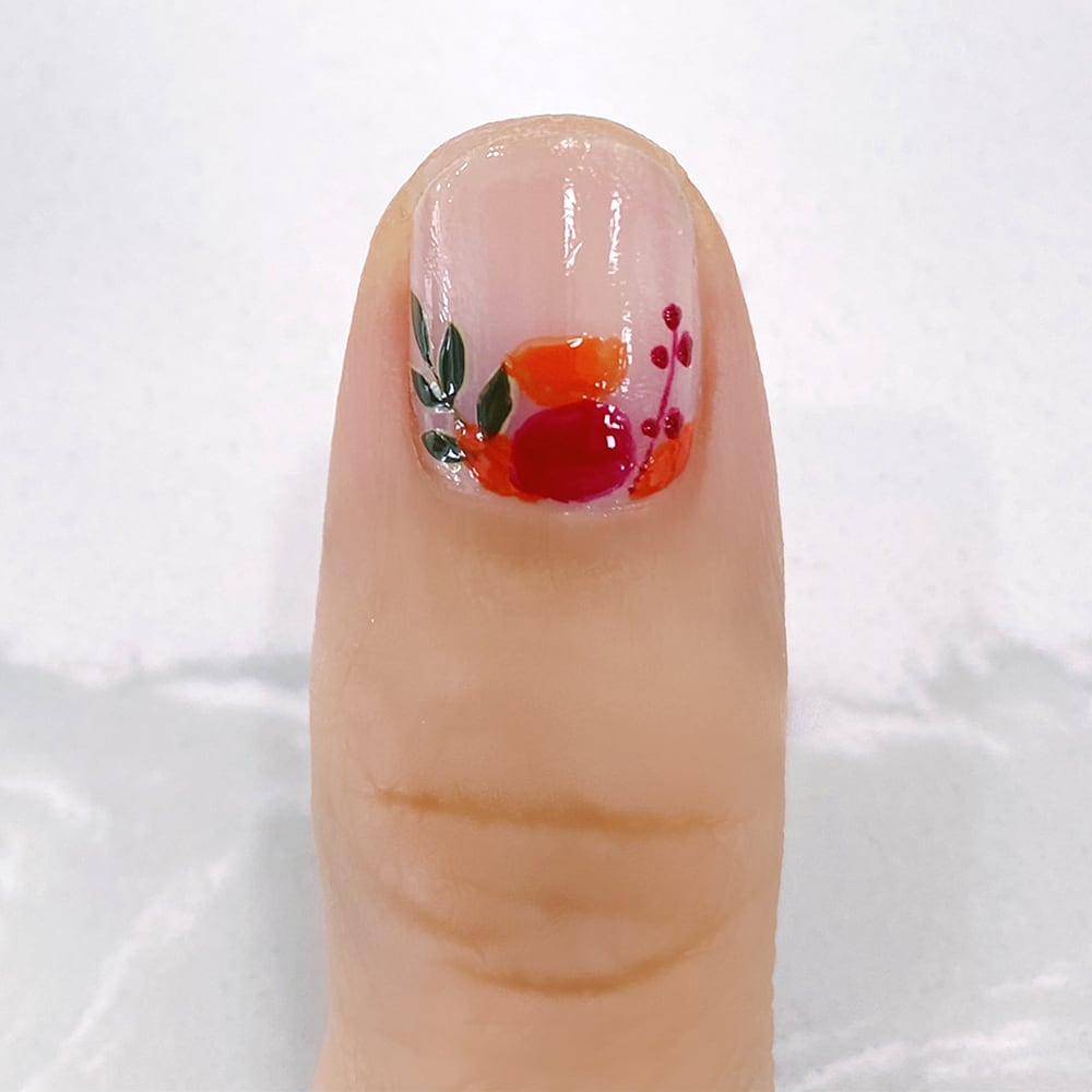 rich flower nails design