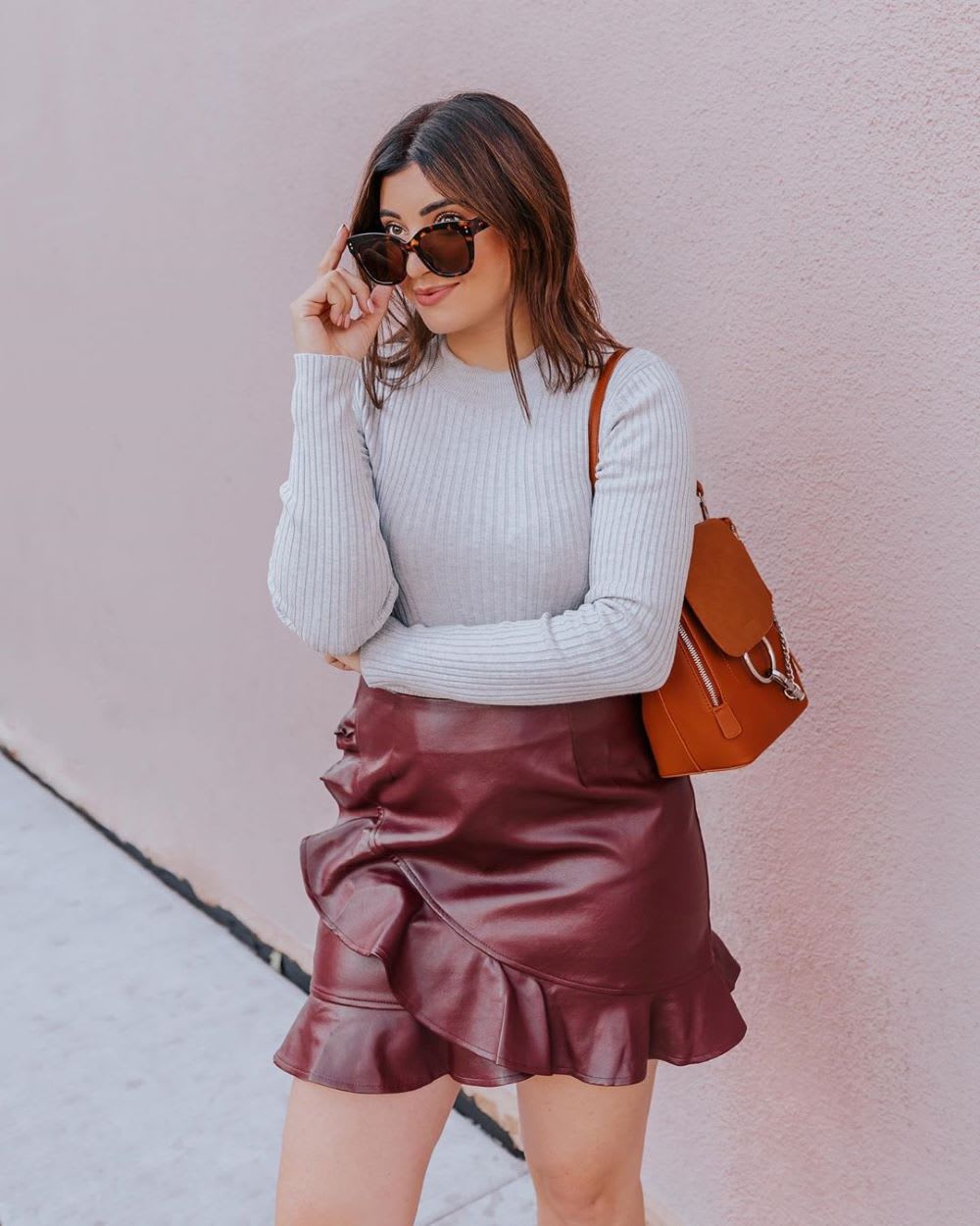 skirt and cardigan outfit