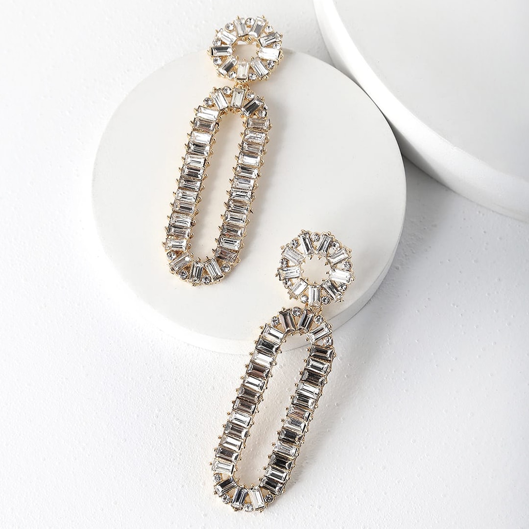 rhinestone earrings