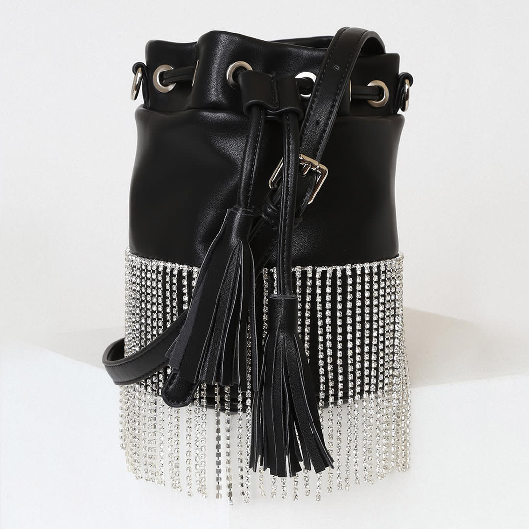 fringe rhinestone purse