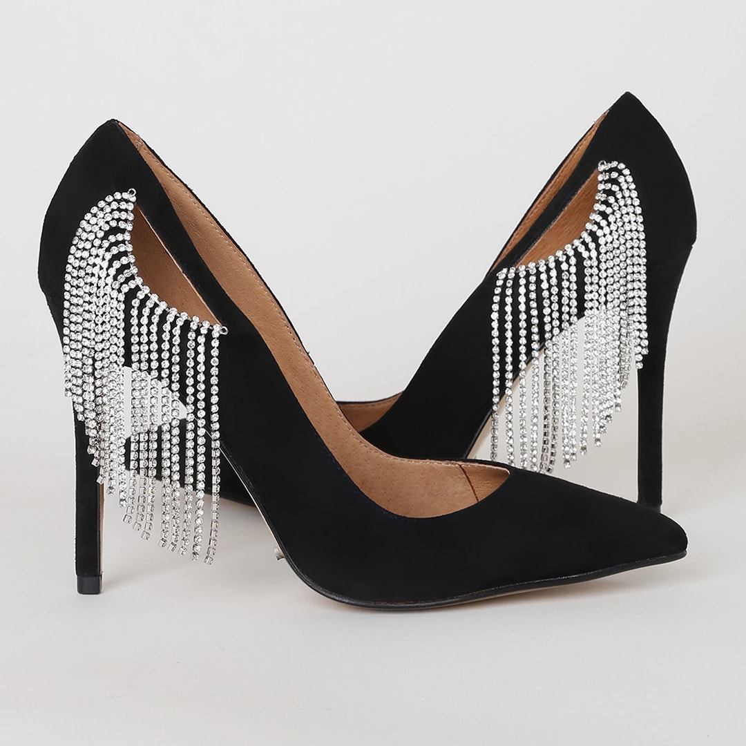 rhinestone pumps