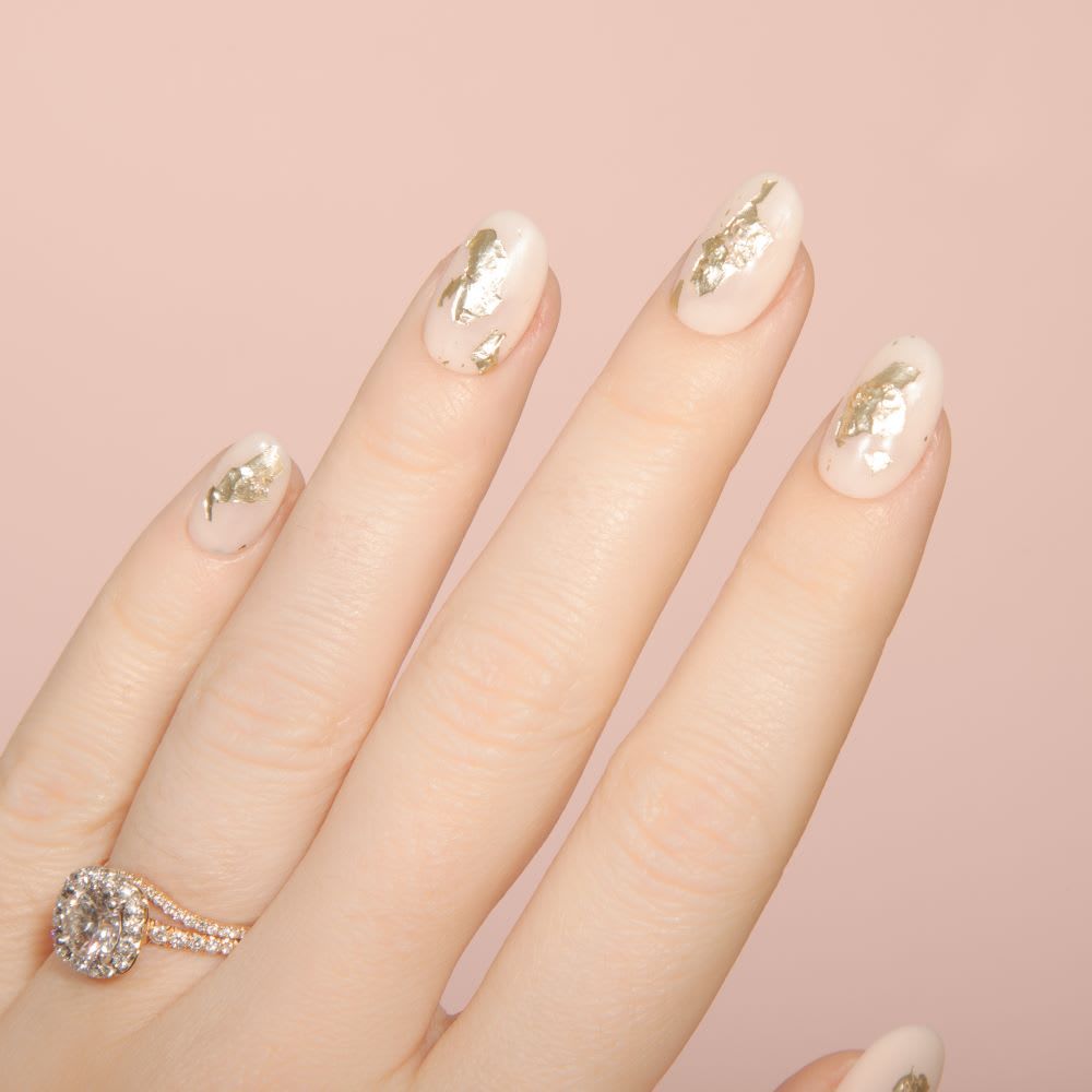 Abstract Nail Art: Gold Nail Designs Tutorial -  Fashion Blog