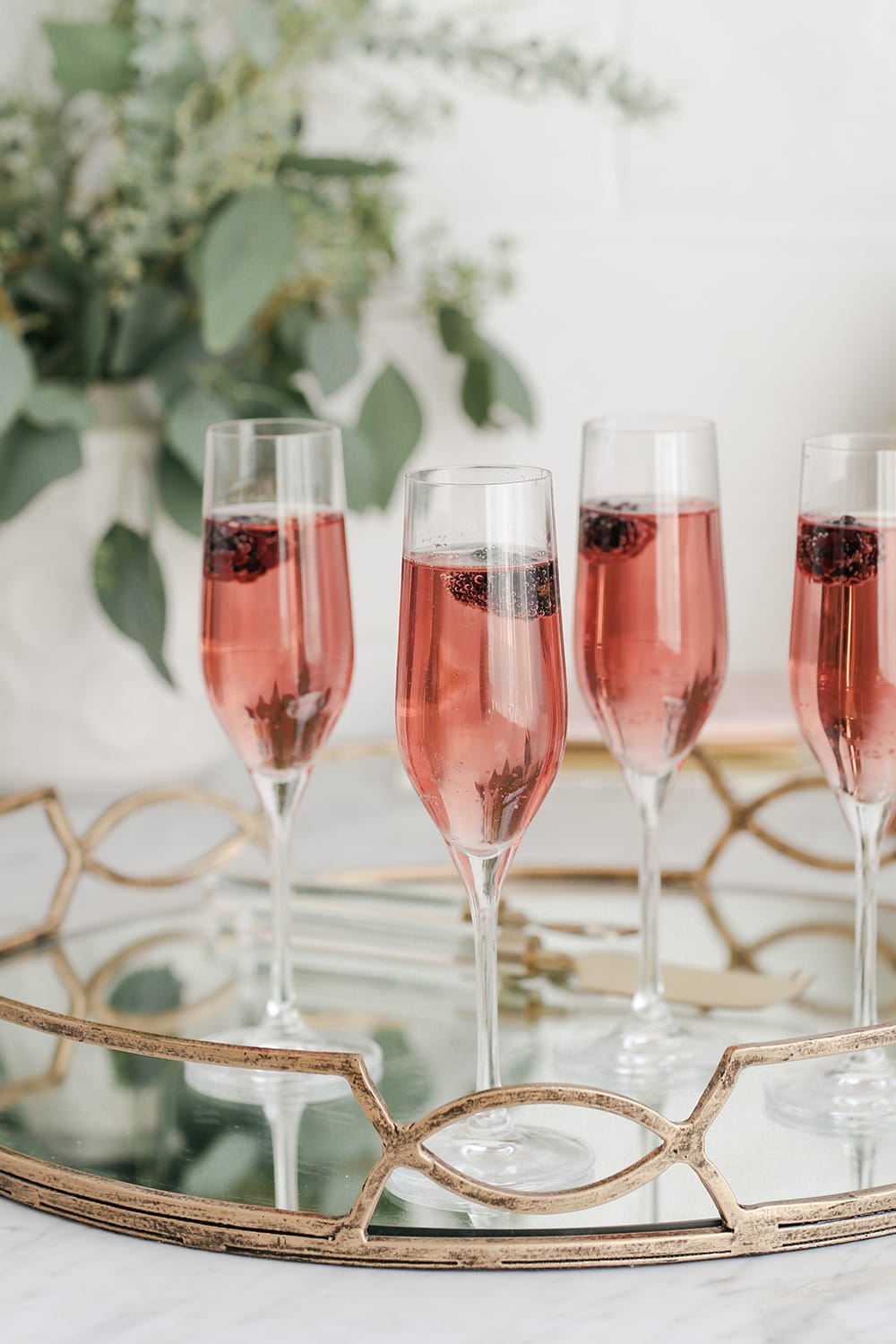 new years eve cocktails--blackberry bubbly