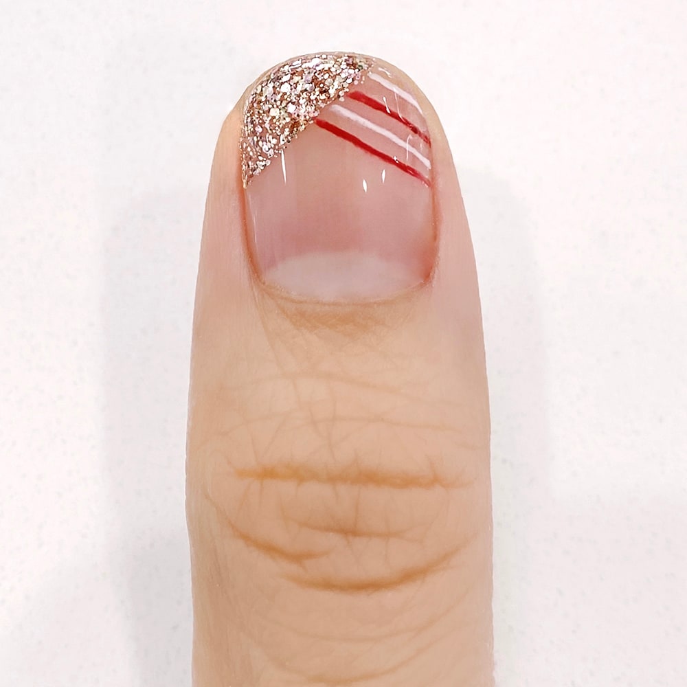 candy cane nails for christmas step 3