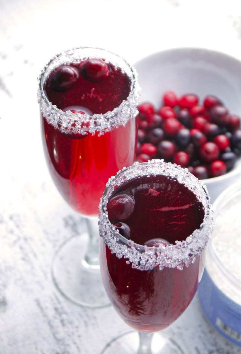 cranberry mimosa as easy holiday cocktails example