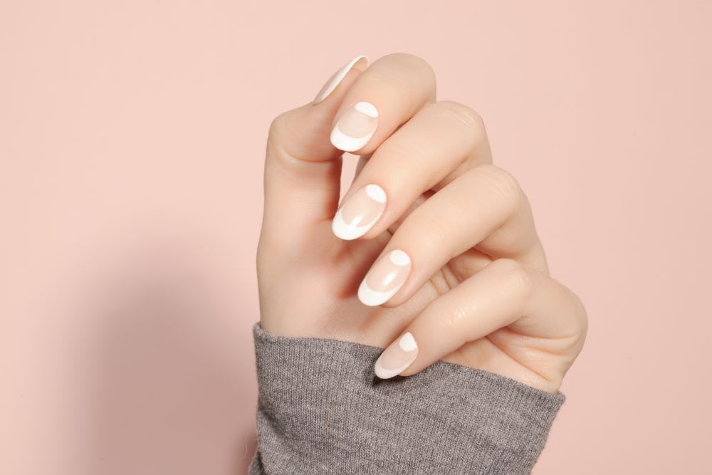 Wedding-Ready: White Half-Moon Nails with French Tips  Fashion  Blog