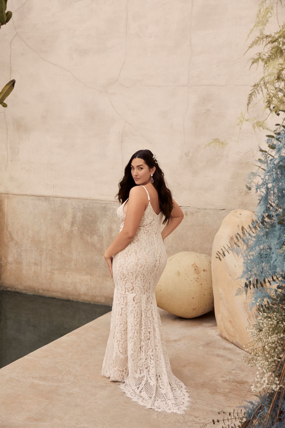 orange and white maxi dress