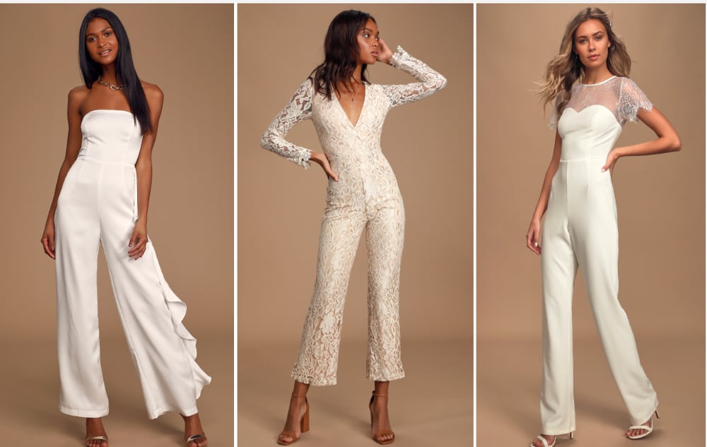 personalize your wedding style with a bridal jumpsuit