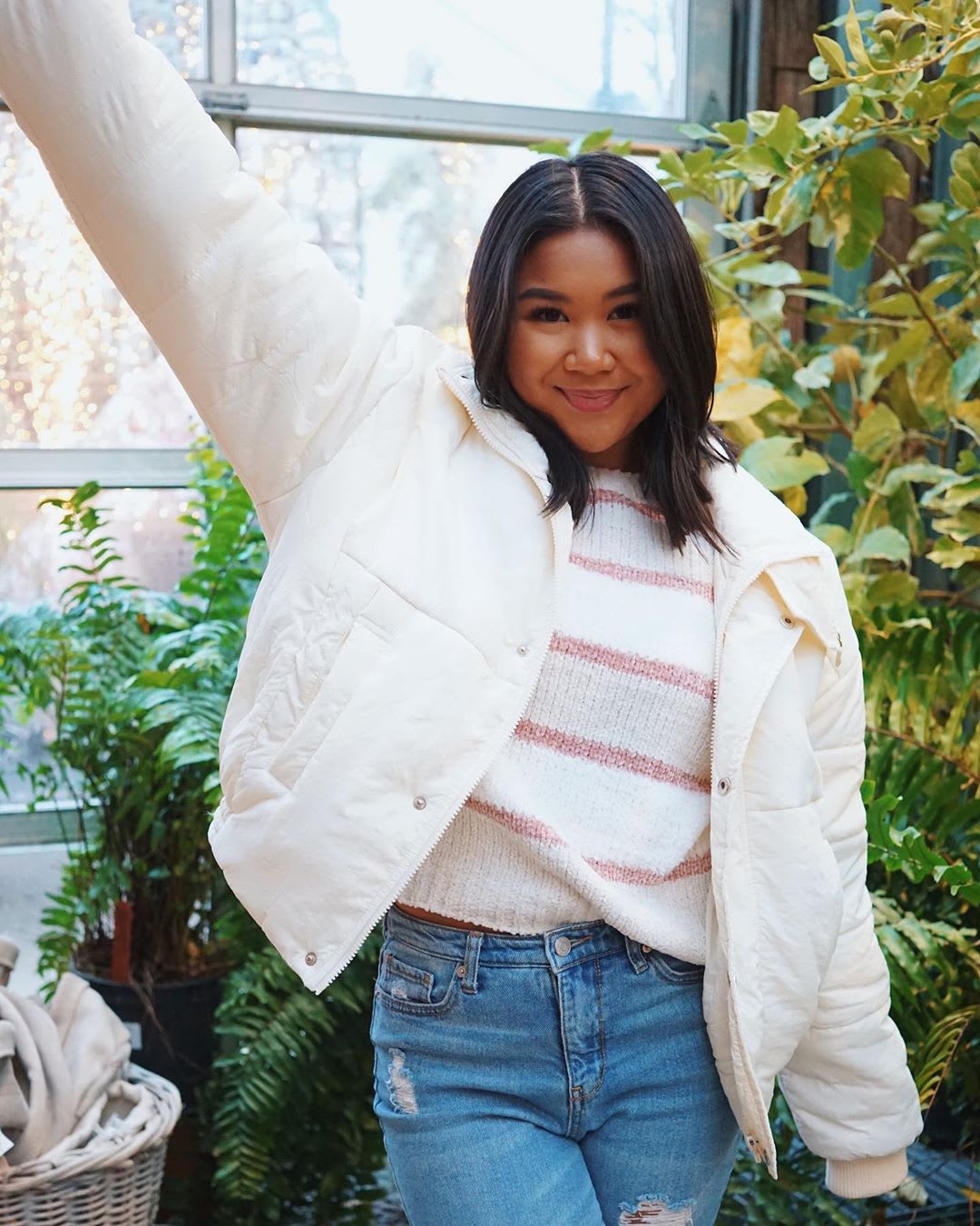 why new year's resolutions fail: woman in puffer jacket